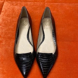 Vince Camuto black flats (pointed tie) Size 6.5